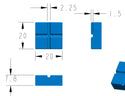 6mL Brick Gummy Mold - 204 Cavities