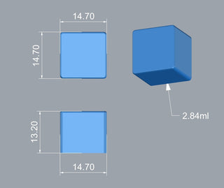 Moule gommeux en cubes de 2,84 ml