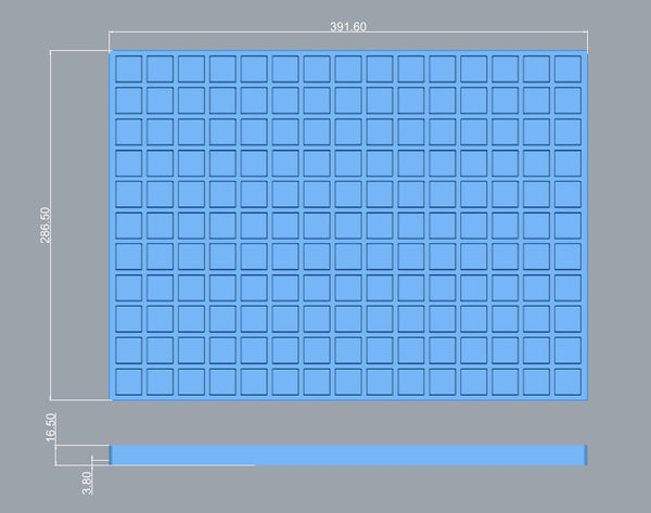 6ml square gummy mold layout