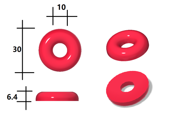 Moule gommeux en silicone avec anneau de pêche de 3 ml - 108 cavités